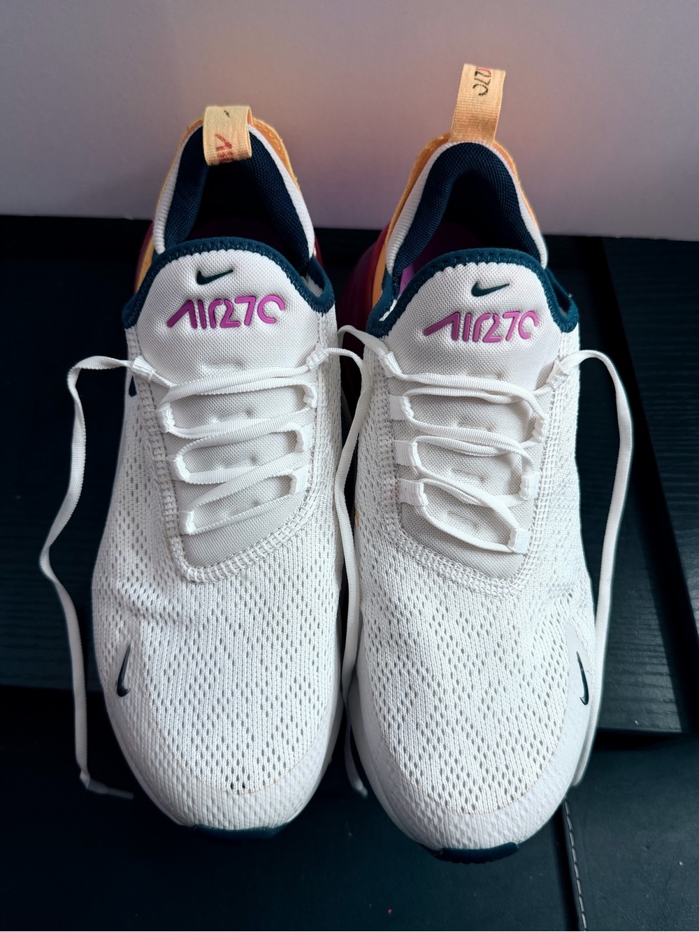 Nike Air270 Men's White Sneakers with Purple Accents